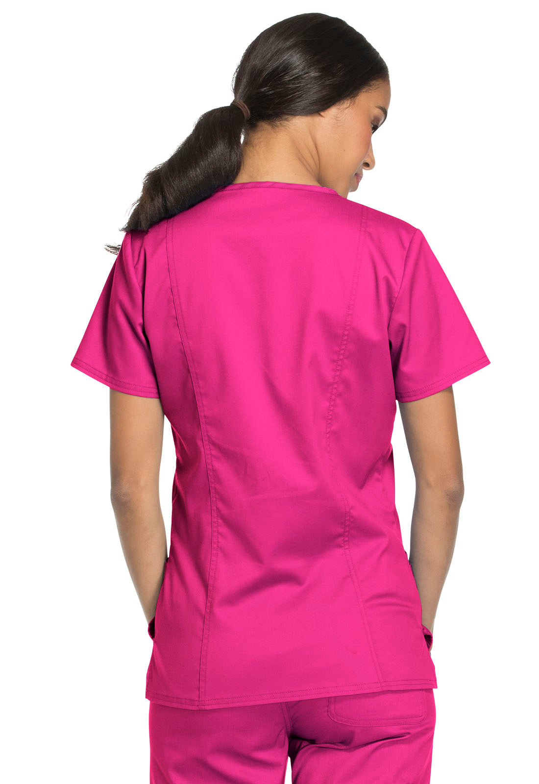 Cherokee Women's WW Revolution V-Neck Top - Electric Pink