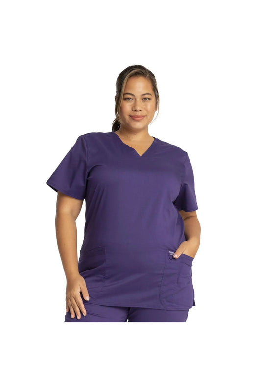 Cherokee Women's WW Revolution V-Neck Top - Grape