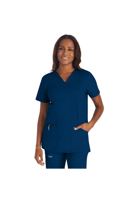 Cherokee Women's WW Revolution V-Neck Top - Navy