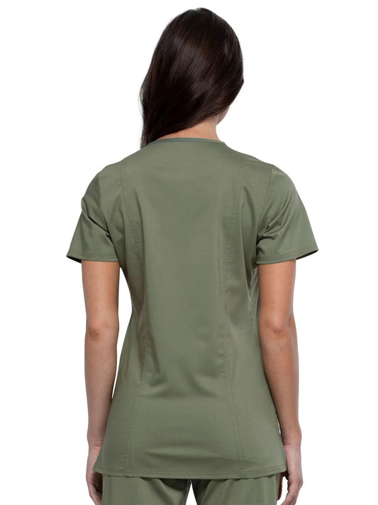 Cherokee Women's WW Revolution V-Neck Top - Olive