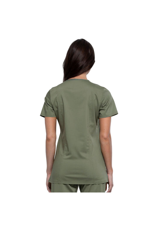 Cherokee Women's WW Revolution V-Neck Top - Olive