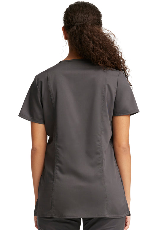 Cherokee Women's WW Revolution V-Neck Top - Pewter