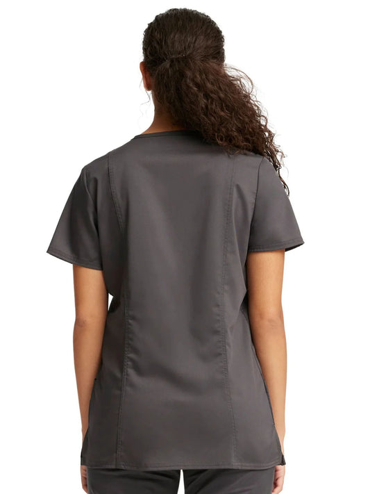 Cherokee Women's WW Revolution V-Neck Top - Pewter