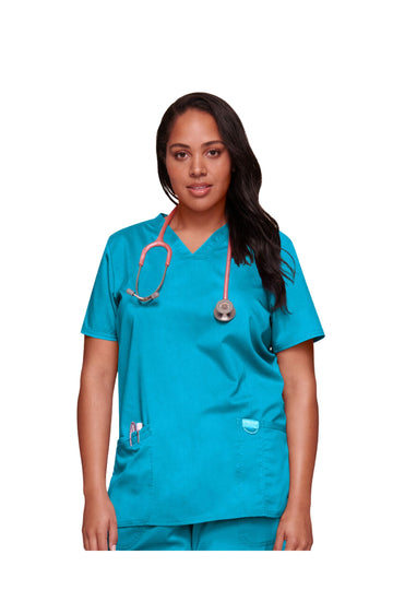 Cherokee Women's WW Revolution V-Neck Top - Turquoise