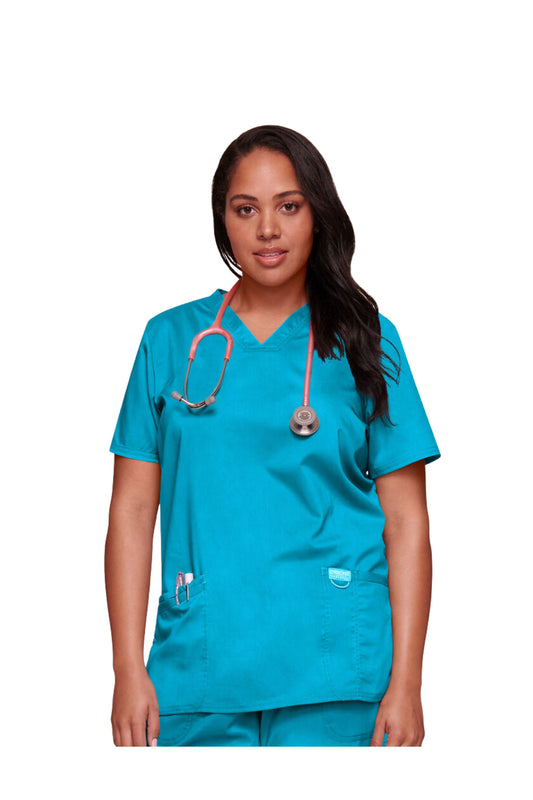 Cherokee Women's WW Revolution V-Neck Top - Turquoise