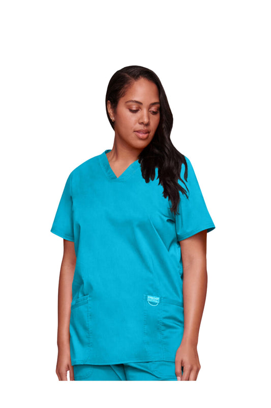 Cherokee Women's WW Revolution V-Neck Top - Turquoise