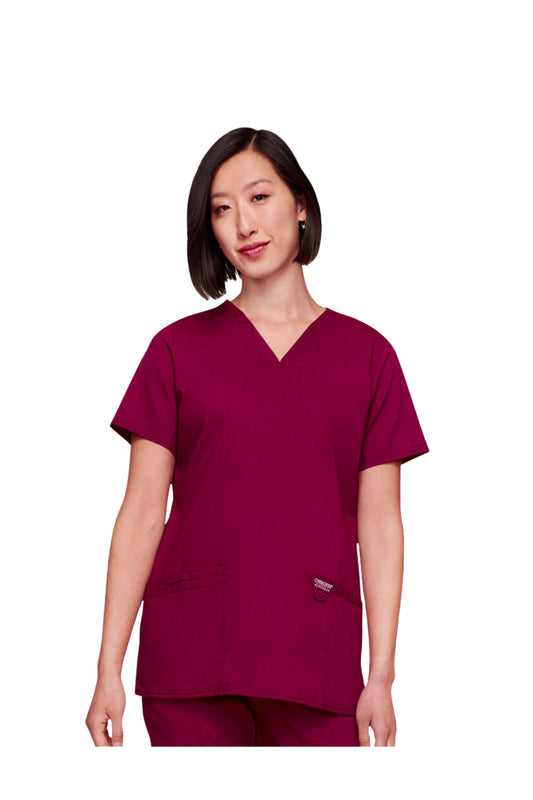 Cherokee Women's WW Revolution V-Neck Top - Wine