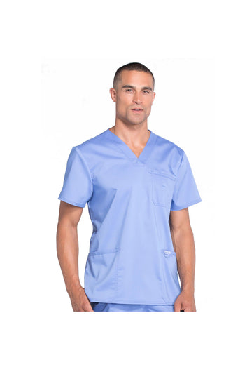 Cherokee Men's WW Revolution V-Neck Top - Ciel
