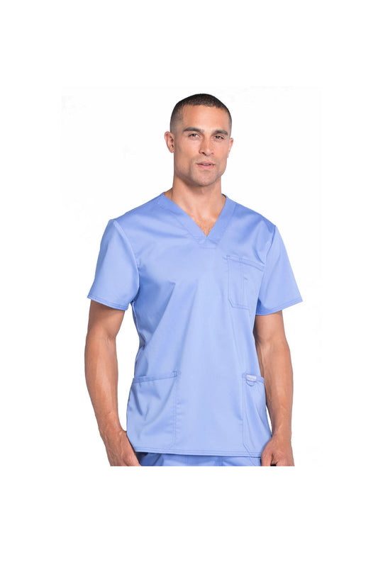 Cherokee Men's WW Revolution V-Neck Top - Ciel