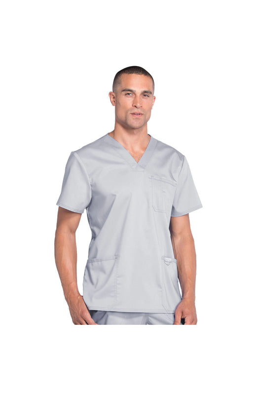 Cherokee Men's WW Revolution V-Neck Top - Grey