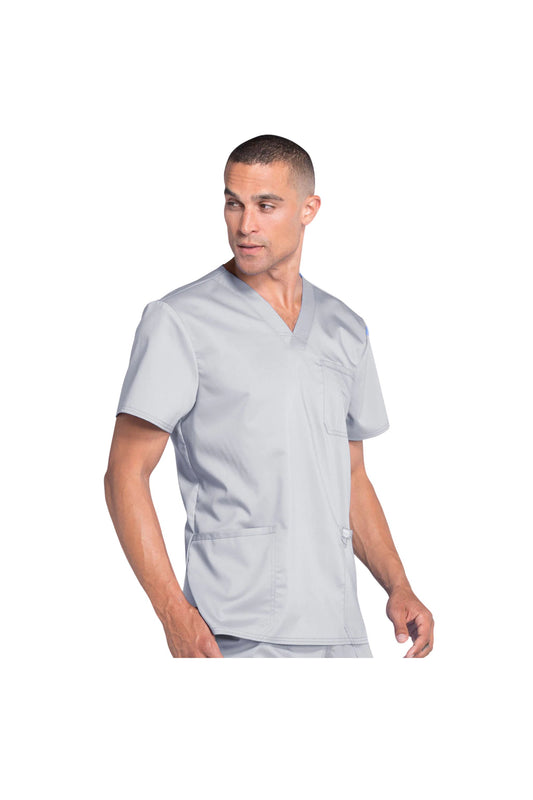 Cherokee Men's WW Revolution V-Neck Top - Grey