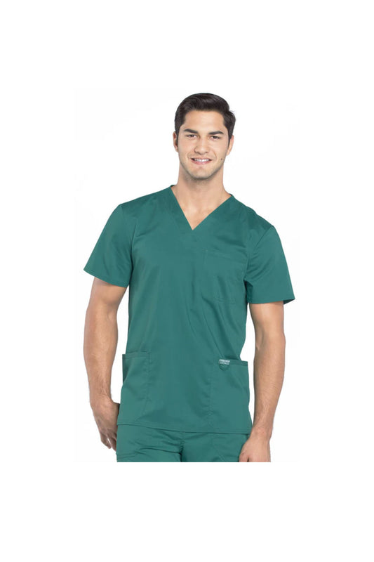 Cherokee Men's WW Revolution V-Neck Top - Hunter Green