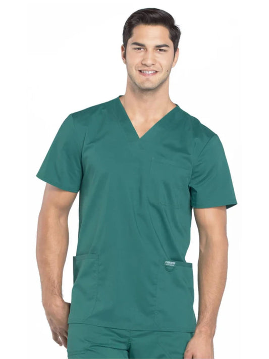Cherokee Men's WW Revolution V-Neck Top - Hunter Green