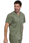 Cherokee Men's WW Revolution V-Neck Top - Olive