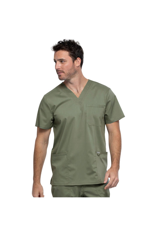 Cherokee Men's WW Revolution V-Neck Top - Olive