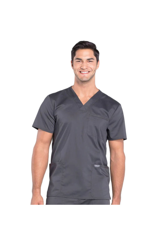 Cherokee Men's WW Revolution V-Neck Top - Pewter
