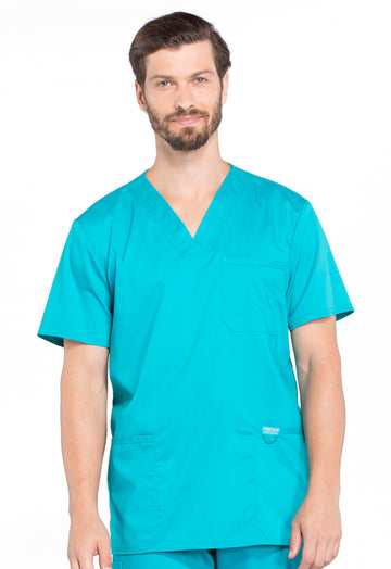 Cherokee Men's WW Revolution V-Neck Top - Teal Blue