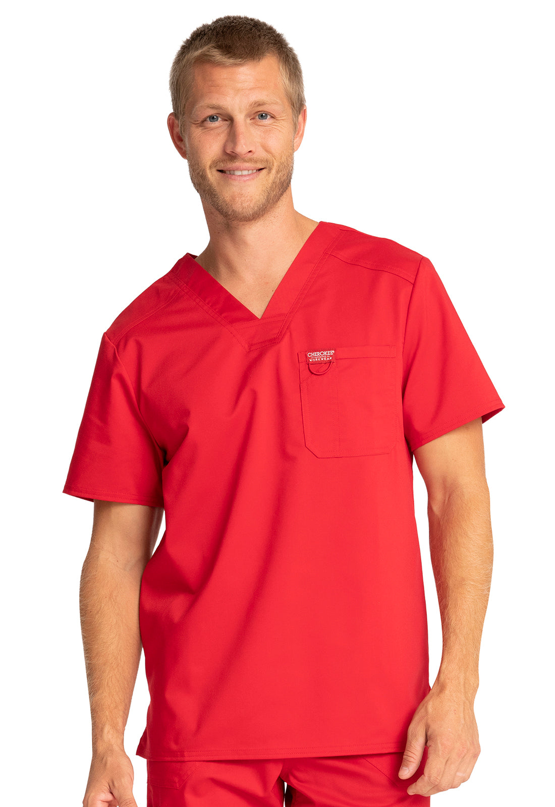 Men's Tuckable V-Neck Top - Red