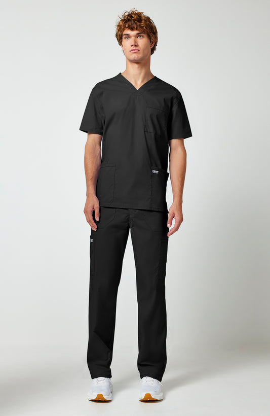WW Professionals Men's Scrub V-Neck Top