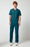 WW Professionals Men's Scrub V-Neck Top