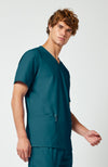 WW Professionals Men's Scrub V-Neck Top