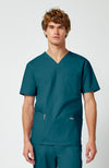 WW Professionals Men's Scrub V-Neck Top