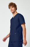 WW Professionals Men's Scrub V-Neck Top