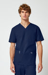 WW Professionals Men's Scrub V-Neck Top