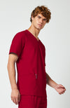WW Professionals Men's Scrub V-Neck Top