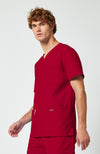 WW Professionals Men's Scrub V-Neck Top