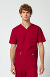 WW Professionals Men's Scrub V-Neck Top