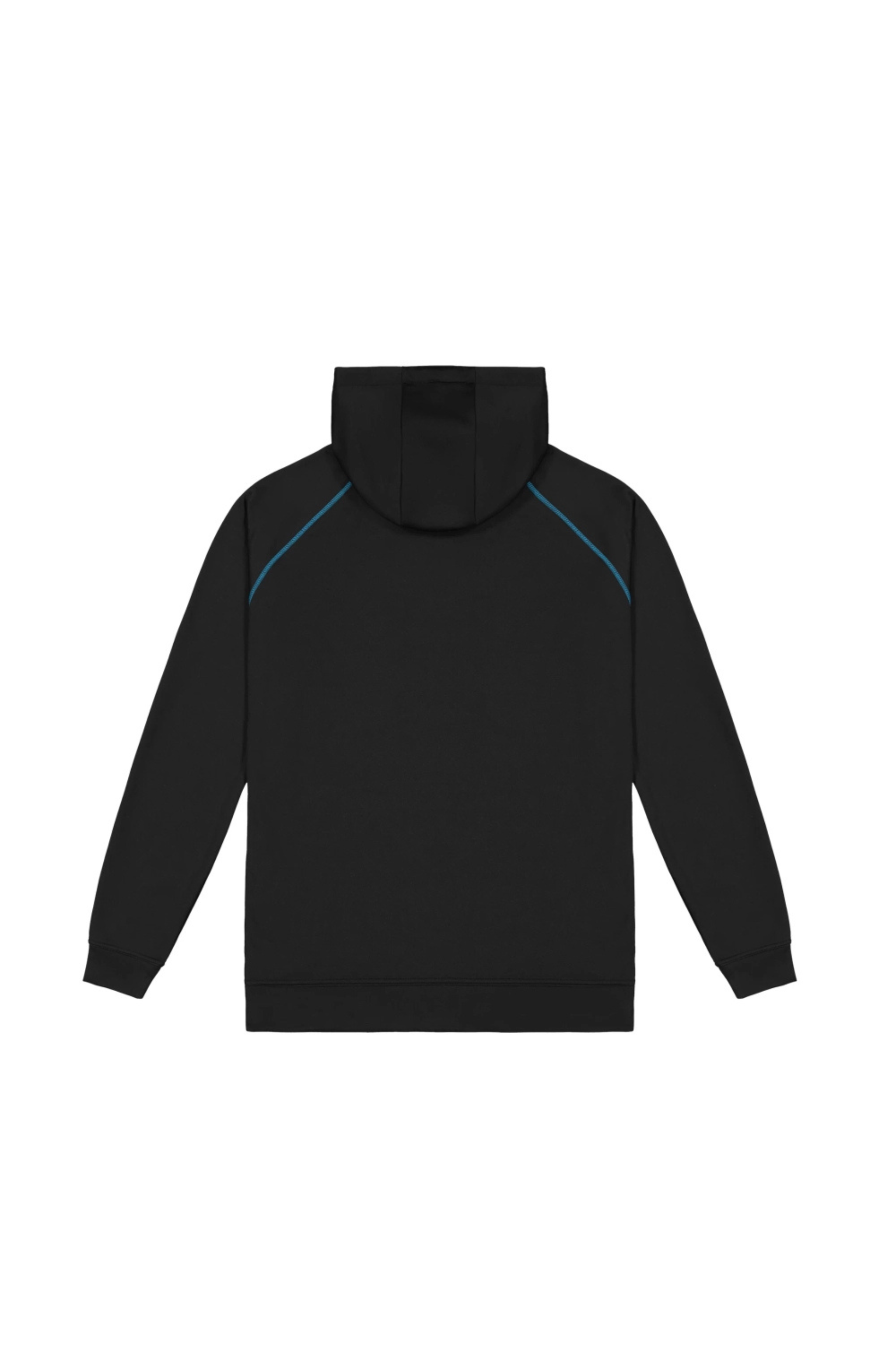 Performance Pullover Hoodie - Black/Aqua