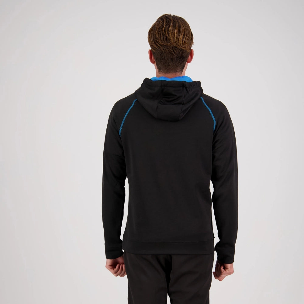 Performance Pullover Hoodie - Black/Aqua