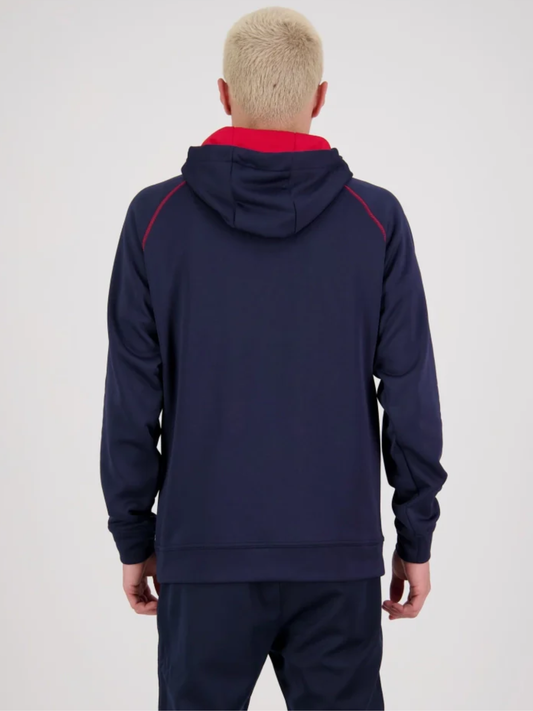 Performance Pullover Hoodie - Navy/Red