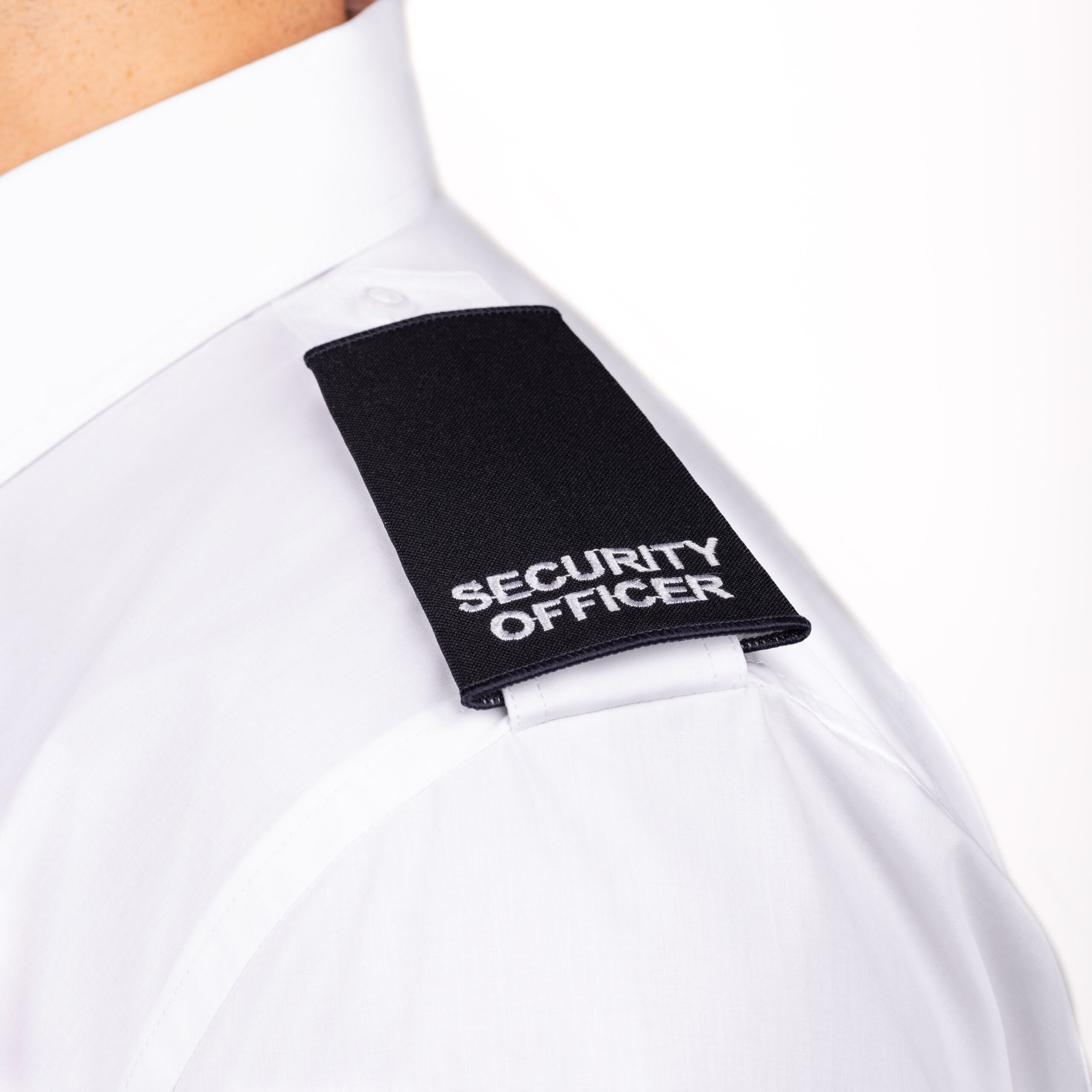 Security Officer Epaulettes - Black/White