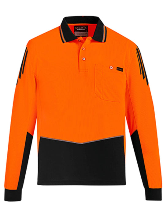 Mens Hi Vis Flux L/S Polo