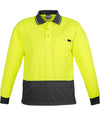 Mens Hi Vis Comfort Back Long Sleeve Polo