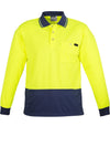 Mens Hi Vis Comfort Back Long Sleeve Polo