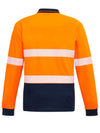 Unisex Hi Vis Segmented Long Sleeve Polo