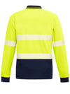 Unisex Hi Vis Segmented Long Sleeve Polo
