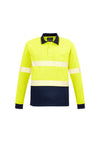 Unisex Hi Vis Segmented Long Sleeve Polo