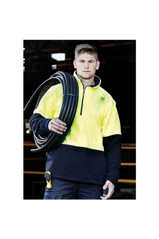 Hi Vis Half Zip Polar Fleece Jumper