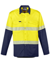 Mens Rugged Cooling Hi Vis Segmented Tape Long Sleeve Shirt