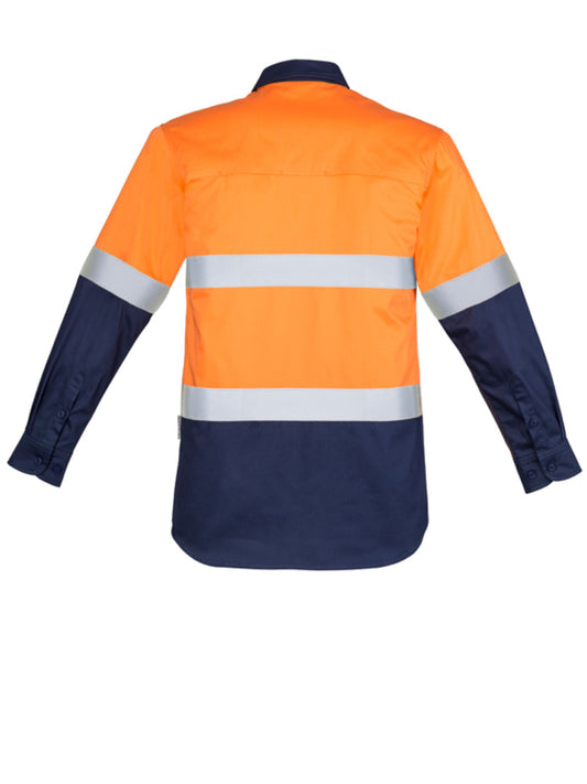 Mens Hi Vis Closed Front Long Sleeve Shirt