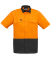 Mens Rugged Cooling Hi Vis Spliced S/S Shirt