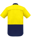 Mens Rugged Cooling Hi Vis Spliced S/S Shirt