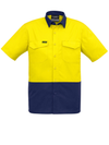Mens Rugged Cooling Hi Vis Spliced S/S Shirt