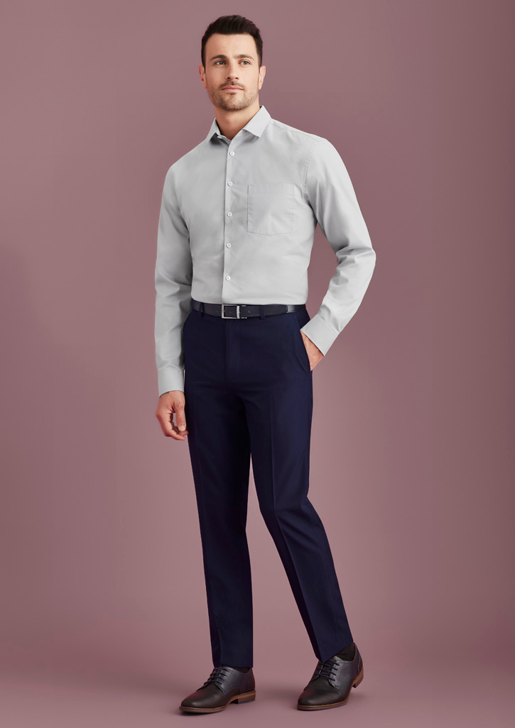 Mens Slim Fit Flat Front Pant