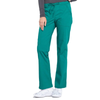 Mid Rise Straight Leg Drawstring Pant - Hunter Green