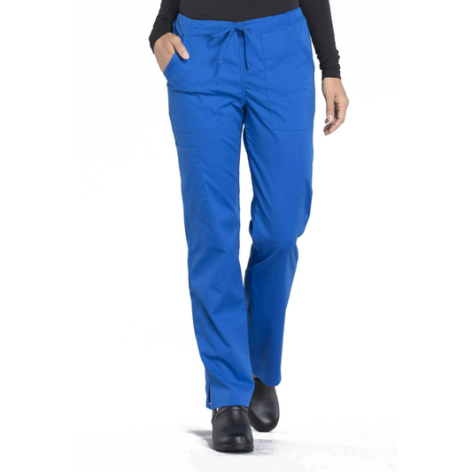 Mid Rise Straight Leg Drawstring Pant - Galaxy Blue